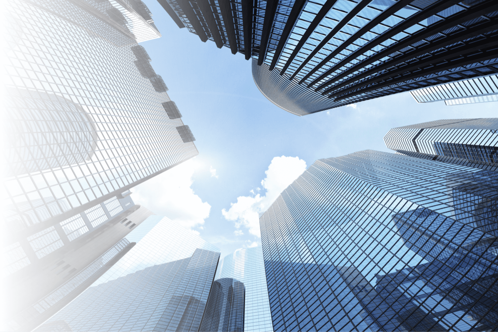 Business and finance centerwith skyscrapers